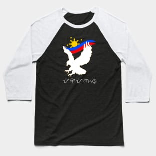 Philippine Flag x Eagle / Baybayin word Pilipinas (Philippines) Baseball T-Shirt